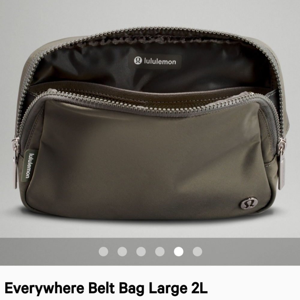 Grey Sage 2L Large Lululemon Everywhere Belt Bag (gently used once)